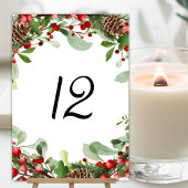 冬の果実の結婚クリスマスのテーブル番号 テーブルナンバー