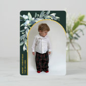 冬の果実の緑のアーチ写真 箔シーズンカード (立ち正面)