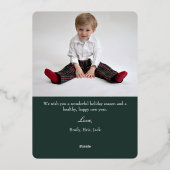 冬の果実の緑のアーチ写真 箔シーズンカード (裏面)