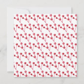 冬の果実の緑のクリスマスフォト |正方形 (裏面)