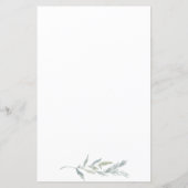 冬の果実の緑の葉のブライダルシャワーゲーム (裏面)