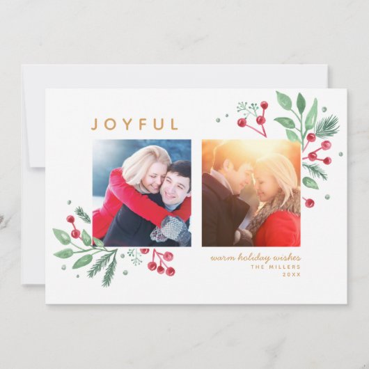 冬の果実の緑メリークリスマスクリスマス2写真 (正面)