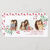 冬の果実の緑メリークリスマス3 – 写真 (正面/裏面)