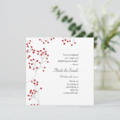 冬の果実の赤の結婚式プログラム プログラム (スタンド正面)