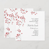 冬の果実の赤の結婚式プログラム プログラム (正面/裏面)