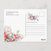 冬の果実はパーティーポストカードの後ずっと幸せに ポストカード (裏面)