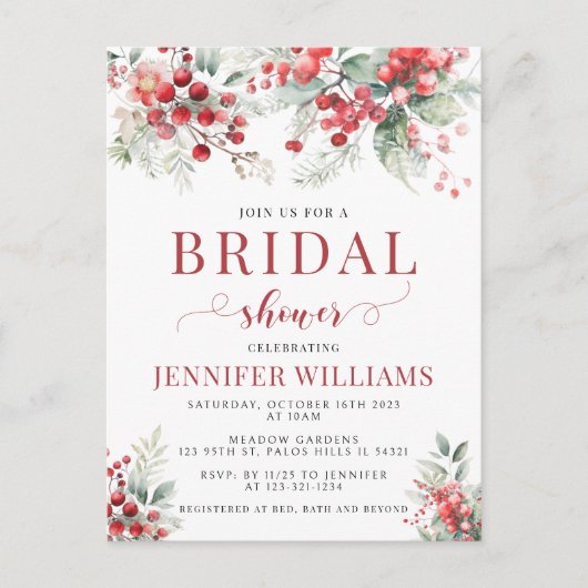 冬の果実はパーティーポストカードの後ずっと幸せに ポストカード (正面)