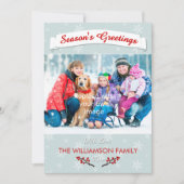 冬の果実アイスブルーと雪の結晶&写真 シーズンカード (正面)