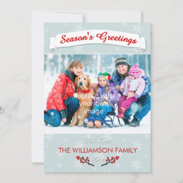 冬の果実アイスブルーと雪の結晶&写真 シーズンカード