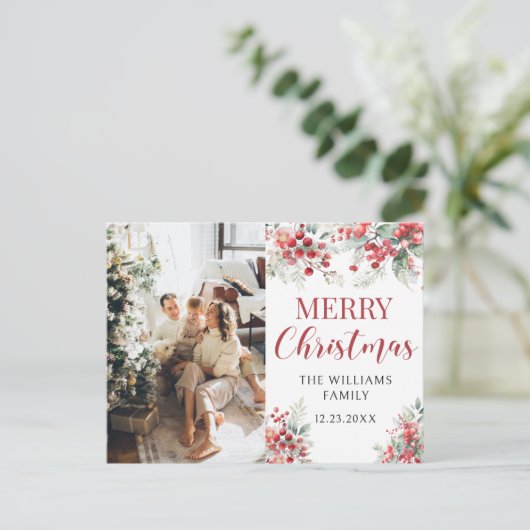 冬の果実クリスマスの休日の写真はがき シーズンポストカード (スタンド正面)