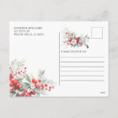 冬の果実クリスマスの休日の写真はがき シーズンポストカード (裏面)