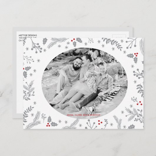 冬の果実クリスマスホリデー シーズンポストカード (正面/裏面)