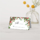 冬の果実クリスマス結婚のテーブル護衛 プレイスカード (正面)