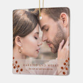 冬の果実テラコッタ結婚したと写メリー真 セラミックオーナメント (左)