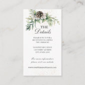 冬の果実パインコーングリーン結婚ズ エンクロージャーカード (正面)