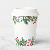 冬の果実パインコーングリーン結婚ズ 紙コップ (裏面)