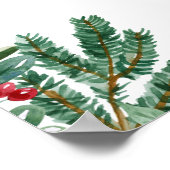 冬の果実パインコーングリーン結婚リーの標識 ポスター (角)