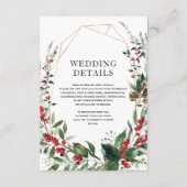 冬の果実ボタニカルグリーン結婚リーの詳細 エンクロージャーカード (正面)