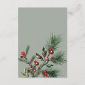 冬の果実ボタニカルグリーン結婚リーの詳細 エンクロージャーカード (裏面)