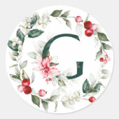 冬の果実モノグラムG小さな丸ラベル ラウンドシール (正面)
