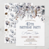 冬の果実40th誕生日 招待状 (正面/裏面)