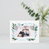 冬の枝と実の写真 ホリデー ポストカード (スタンド正面)