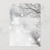 冬の枝と雪のクリスマスディナーメニュー メニュー (裏面)