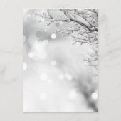 冬の枝と雪のクリスマスディナーメニュー メニュー (裏面)