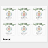 冬の枝のおもちゃ – 祈りの言葉キャンドルシール スクエアシール (シート)