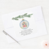 冬の枝のおもちゃ – 祈りの言葉キャンドルシール スクエアシール (封筒)