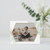 冬の枝の水の色のホリデーフォト ポストカード (スタンド正面)