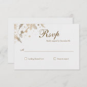 冬の枝ウェディングRSVP 招待状 (正面/裏面)