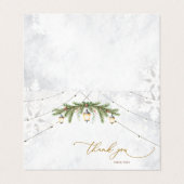 冬の枝ランタンスノーフレークサンキューカード 名刺 (外部フラット)