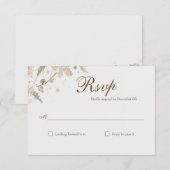 冬の枝 ウェディングRSVP 招待状 (正面/裏面)