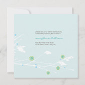 冬の枝 雪の花 ウェディング 招待状 (裏面)