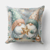 冬の格言お洒落バラ金ゴールド水彩デコール クッション (正面)