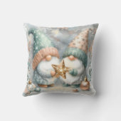 冬の格言お洒落バラ金ゴールド水彩デコール クッション (裏面)