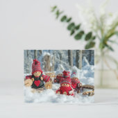 冬の格言はがき ポストカード (スタンド正面)