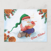 冬の格言インザスノー ポストカード (正面)