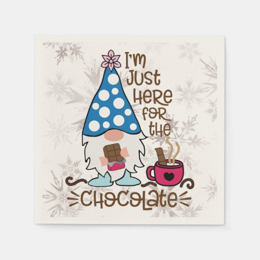 冬の格言チョコレートを買いに来たばかりだ スタンダードカクテルナプキン (正面)