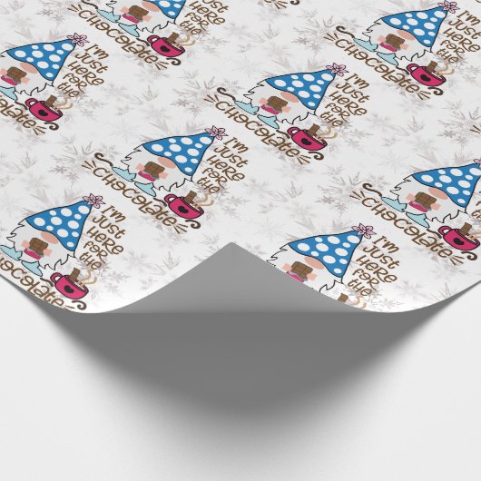 冬の格言チョコレートを買いに来たばかりだ ラッピングペーパー (角)