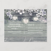 冬の桜とランタン Save The Date 案内ポストカード (裏面)