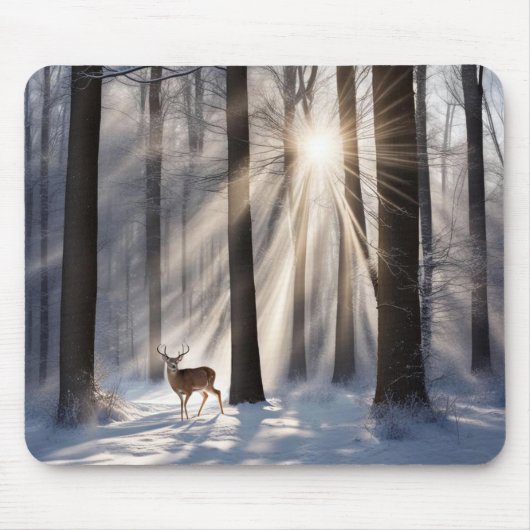 冬の森でバック マウスパッド (正面)