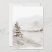 冬の森でベアリー待つことができないベビーシャワー 招待状 (裏面)