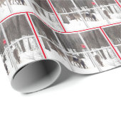 冬の森で鹿が群がる ラッピングペーパー (ロールコーナー)