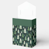 冬の森とスノーフレークのパーソナライズされたアピールギフト フェイバーボックス (オープン)