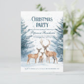 冬の森とトナカイのクリスマスパーティー 招待状 (スタンド正面)