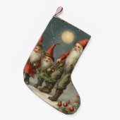 冬の森のおとぎ話クリスマス格言家族 スモールクリスマスストッキング (正面 (吊り時))