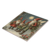 冬の森のおとぎ話クリスマス格言家族 タイル (側面)