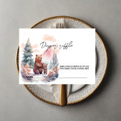 冬の森のおむつラッフル エンクロージャーカード